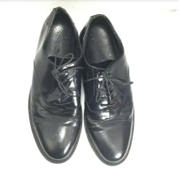 Bostonian Strada Men's Leather Oxford Lace-Up Shoes Black Size 12