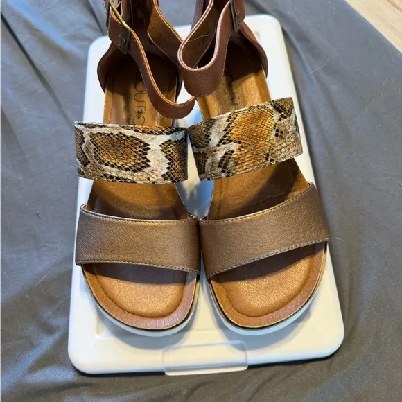 Brand New Ankle Strap Platform Wedges