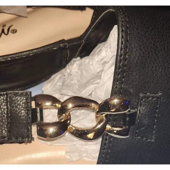 Brand New! Bellini Slink Back  Flats &quot;Black Smooth&quot;  SM Wedge Heel SZ 10