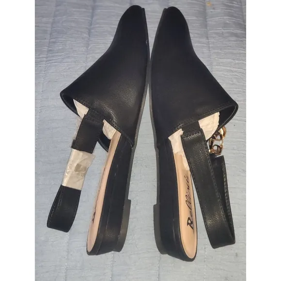 Brand New! Bellini Slink Back  Flats &quot;Black Smooth&quot;  SM Wedge Heel SZ 10