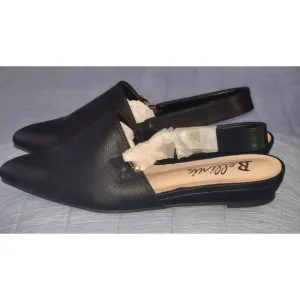 Brand New! Bellini Slink Back  Flats &quot;Black Smooth&quot;  SM Wedge Heel SZ 10