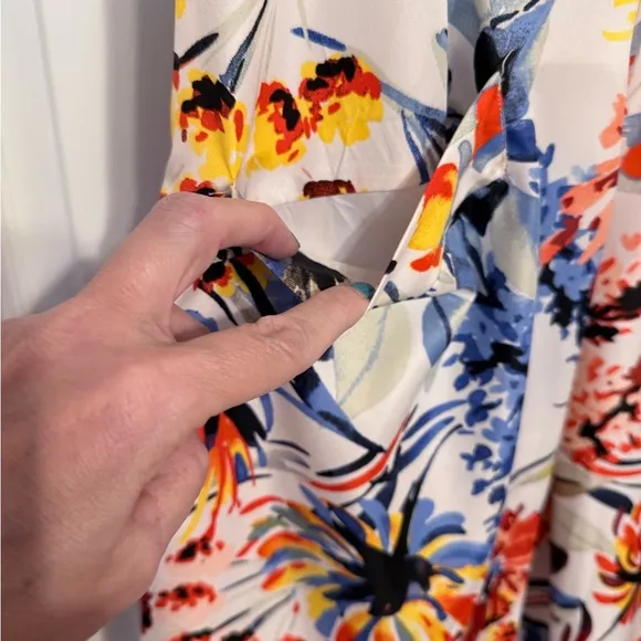 Brand New Donna Morgan Red &amp; Blue Floral Dress - Size 10