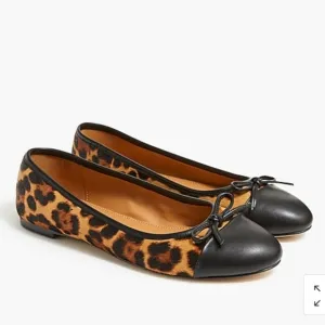 Brand New J. Crew Calf hair ballet cap flats