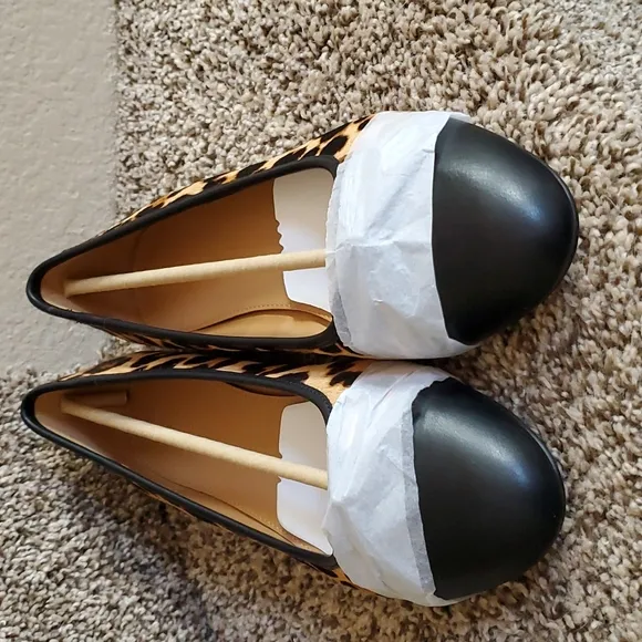 Brand New J. Crew Calf hair ballet cap flats