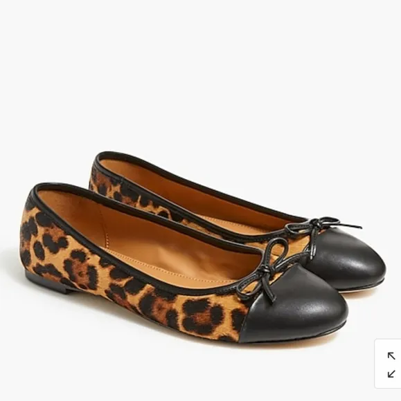 Brand New J. Crew Calf hair ballet cap flats