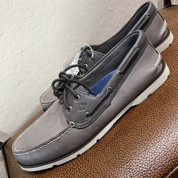 Brand New Sperry Men's Classic since 1935 Gray Top-Sider Boat Yacht 🛥️ Shoes!