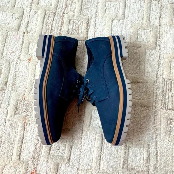 Brand New Timberland Leather Unisex Derby Oxford Navy W 41.5 M40