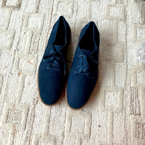 Brand New Timberland Leather Unisex Derby Oxford Navy W 41.5 M40