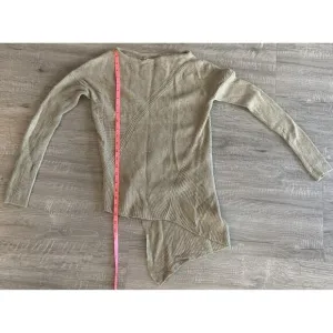 Brochu Walker Boat Neck Asymmetric Tan Beige Sz S Cashmere Blend Sweater ($300 )
