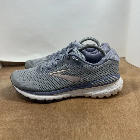 Brooks Adrenaline GTS 20 Women Size 10.5 1202961B073 Gray Running Shoes Sneakers
