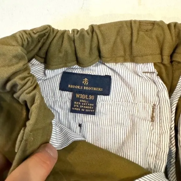 Brooks Brothers Cotton Olive Joggers 30 x 25 NWT!​​​​​​​​​​​