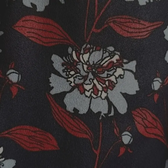 Brooks Brothers Floral Vneck Pleated Slipon Partial Side Zip Dress 6