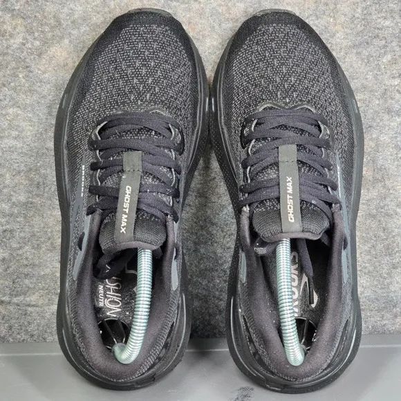 Brooks Ghost Max Running Shoes Comfort Sneakers Triple Black Women's US 7