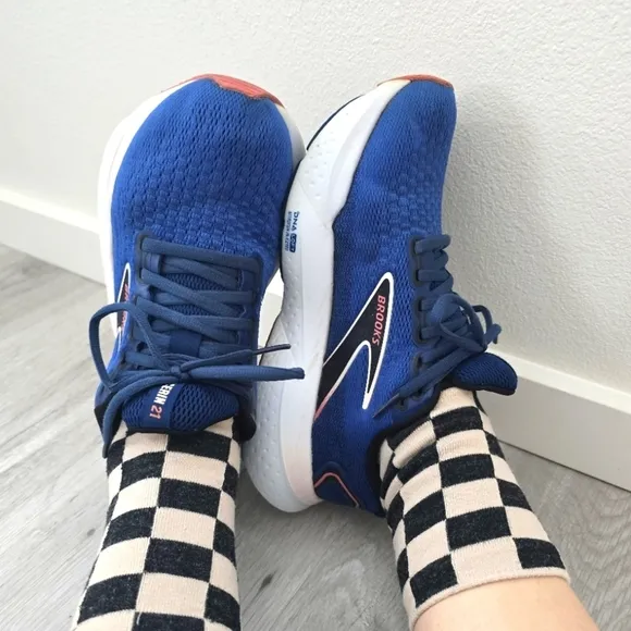 Brooks | Glycerin 21 navy sporty running activewear sneakers | WMS 7 (wide)