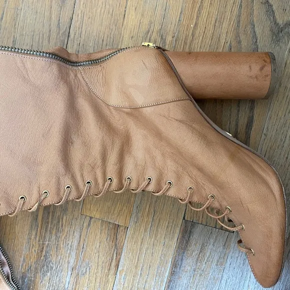 Brother Vellies Lace up Over the Knee Boots