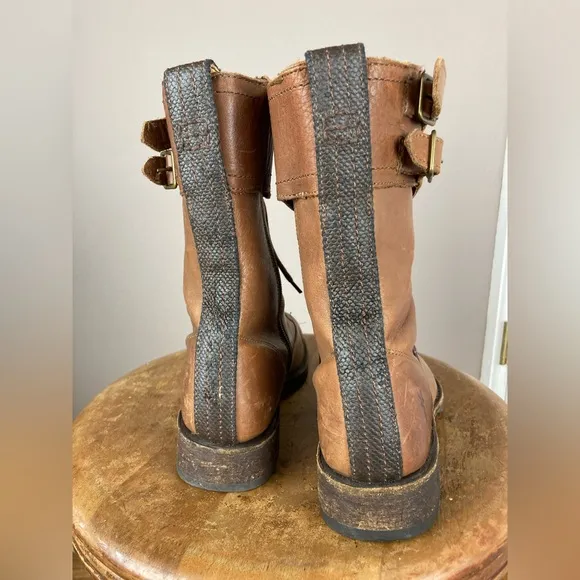 Brown Frye Lace Up / Zip Up Boots - Size 7B