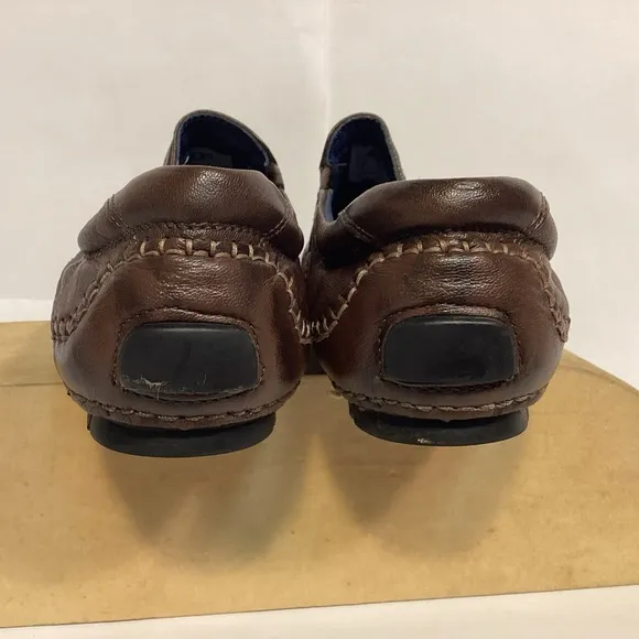Brown Leather Men’s driving moccasins made by iD Being Cult  size 8 loafers