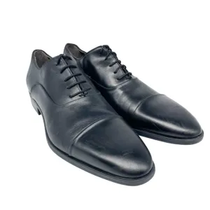 Bruno Magli Men's Mario Cap Toe Oxford Shoes Black Leather Size 13 M