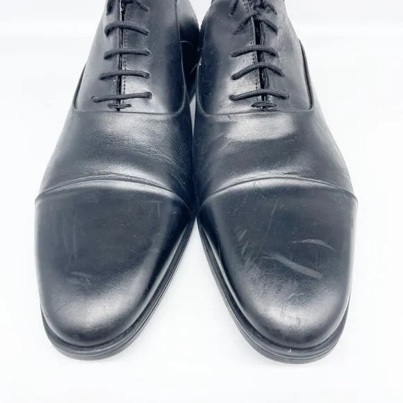 Bruno Magli Men's Mario Cap Toe Oxford Shoes Black Leather Size 13 M