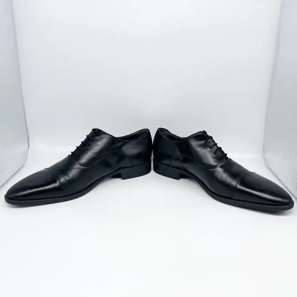 Bruno Magli Men's Mario Cap Toe Oxford Shoes Black Leather Size 13 M
