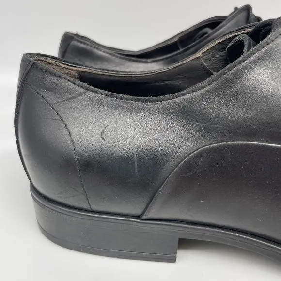 Bruno Magli Men's Mario Cap Toe Oxford Shoes Black Leather Size 13 M
