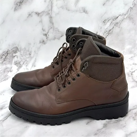Bruno Magli Val VAL2 Mens Brown Leather Lace Up Casual Dress Boots Size 11 M