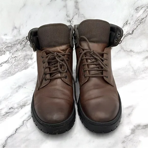 Bruno Magli Val VAL2 Mens Brown Leather Lace Up Casual Dress Boots Size 11 M