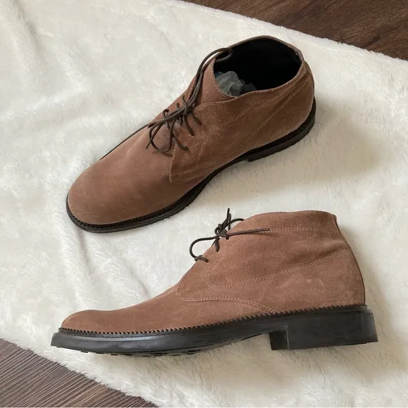Bugatchi Men’s suede chukka boots lace up size 12