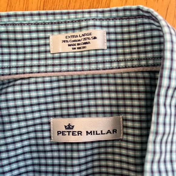 Bundle 2 Shirts Size XL  Peter Millar and J.Crew Button Up Collared Plaid