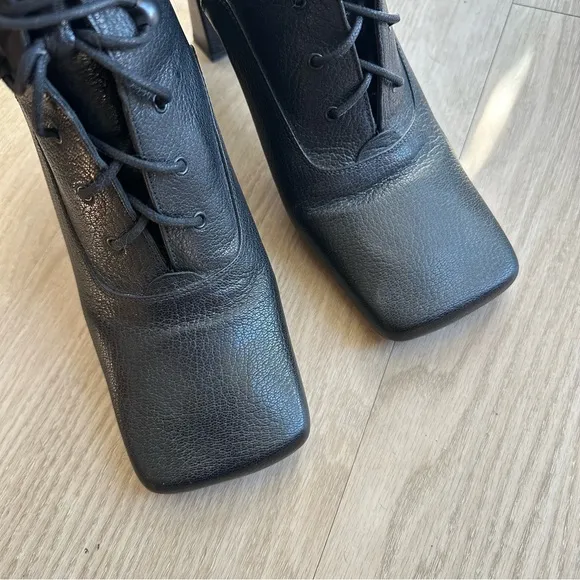 BY FAR Leather Lace-Up Boots