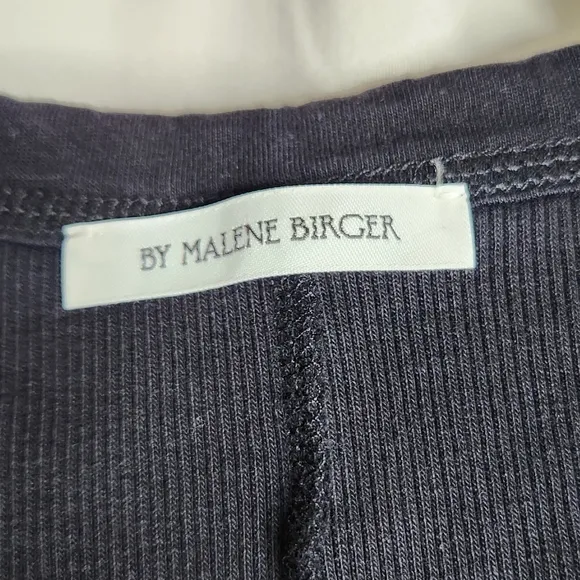 By Malene Birger Anaissa Maxi Dress Cotton Scoop Neck Black Bodycon Sz Small