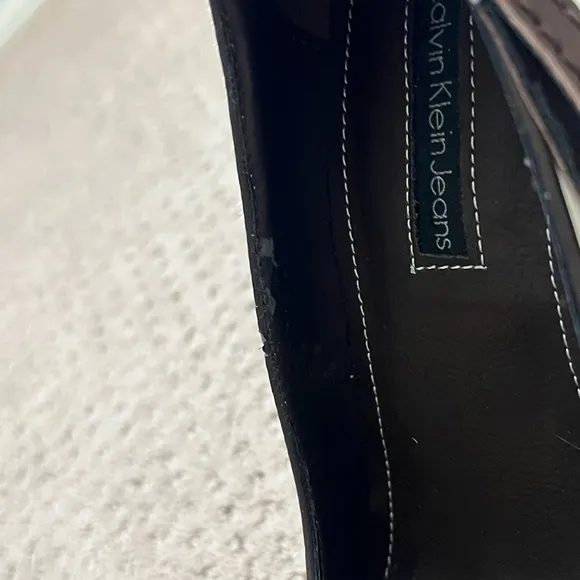 CALVIN KLEIN‎ Cow Hide Platform Wedges