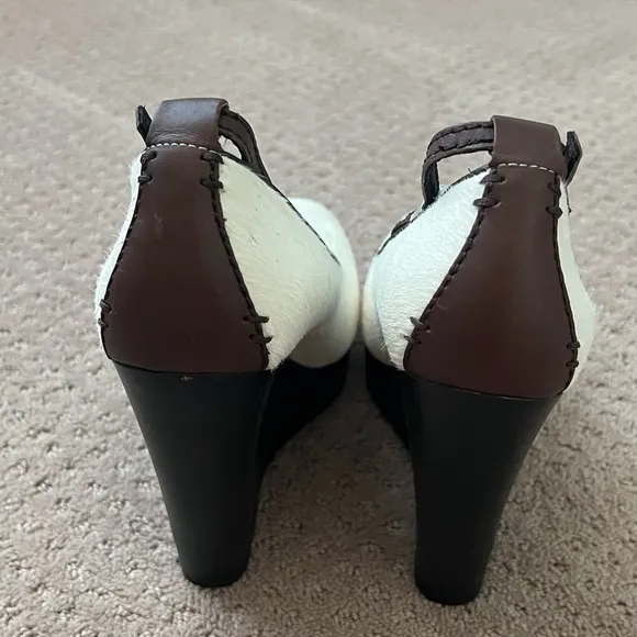 CALVIN KLEIN‎ Cow Hide Platform Wedges