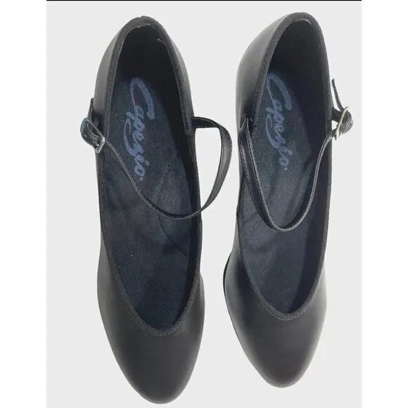 CAPEZIO 650 Footlight Character Shoes Various Adult Sizes Black 2&quot; Heels NEW