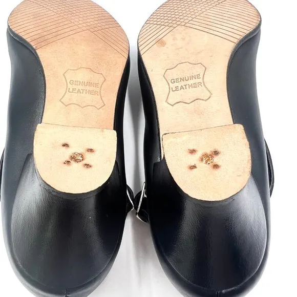 Capezio Jr. Footlight 550 550X Black Character Dance Shoes Little Girls 12.5