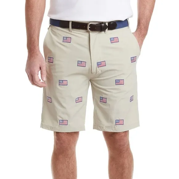 CASTAWAY ACKFORMANCE SHORT KHAKI WITH AMERICAN FLAG size 35