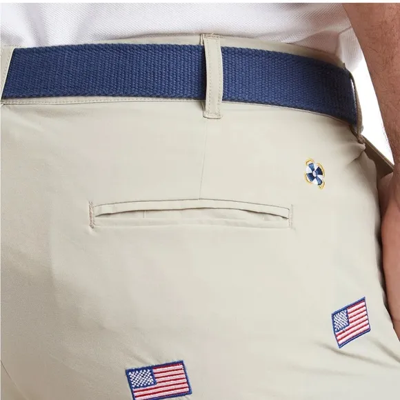 CASTAWAY ACKFORMANCE SHORT KHAKI WITH AMERICAN FLAG size 35