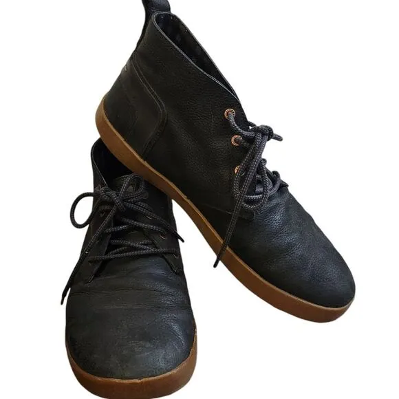 Chaco mens black lace-up chukka boots men's 11