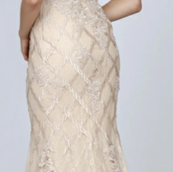 Champagne gold New lace mermaid formal evening mother of the bride