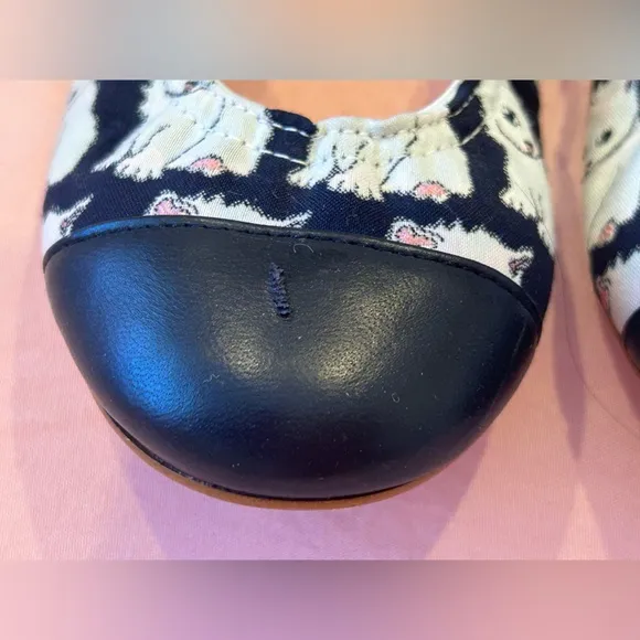 Charabia Paris Black and White Cat Print Flats 🐈‍⬛