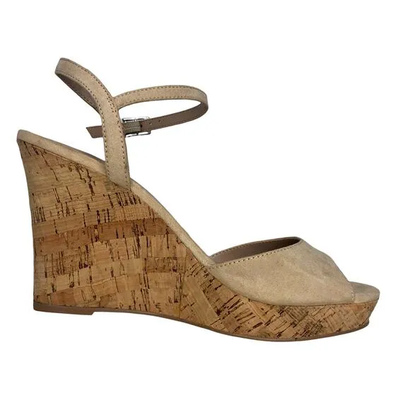 Charles by Charles David Nude Lambert Cork Wedges - Size 9.5 - Women