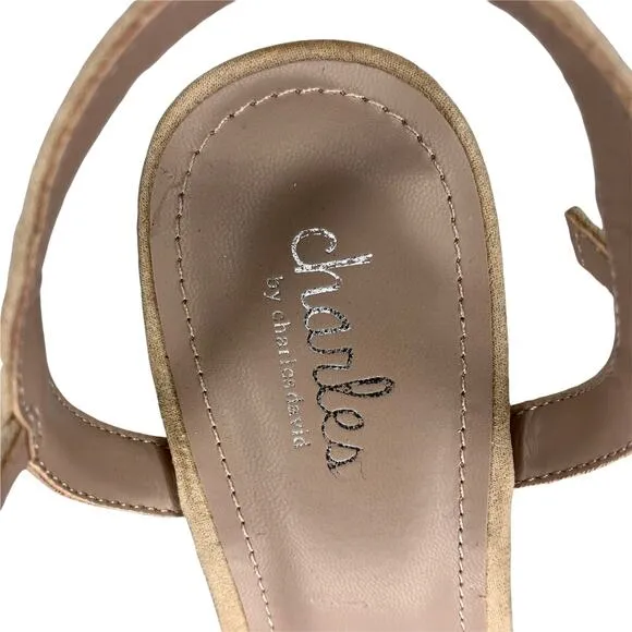Charles by Charles David Nude Lambert Cork Wedges - Size 9.5 - Women