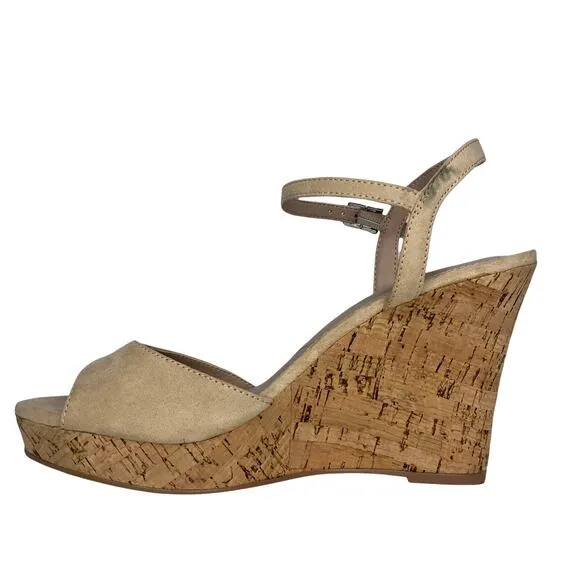 Charles by Charles David Nude Lambert Cork Wedges - Size 9.5 - Women