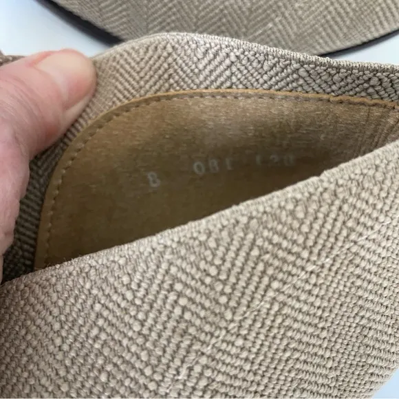 Charleston Shoe Co Tan Cape Stretch Herringbone Woven Slip-on -Size 8 - NWOT