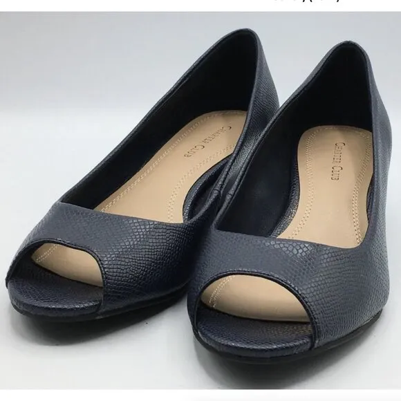 Charter Club Camii Wedges Navy SM