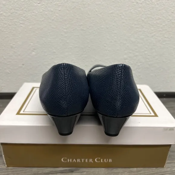 Charter Club Camii Wedges Navy SM