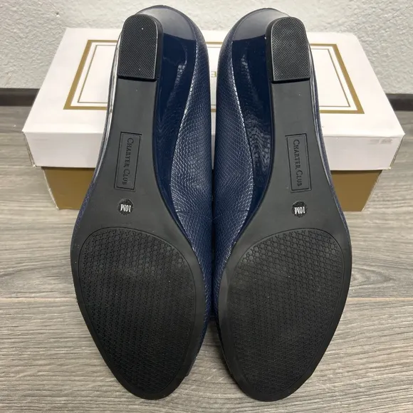 Charter Club Camii Wedges Navy SM