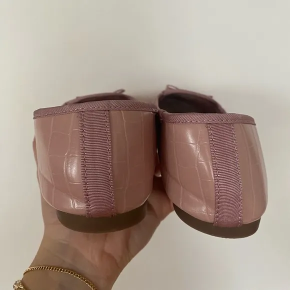 Charter Club - Kimii Deconstructed Loafers / Flats in Pink Croc Leather - Size 8