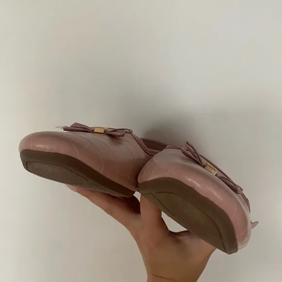 Charter Club - Kimii Deconstructed Loafers / Flats in Pink Croc Leather - Size 8