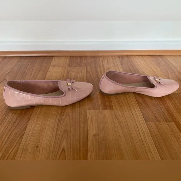 Charter Club - Kimii Deconstructed Loafers / Flats in Pink Croc Leather - Size 8